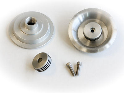 Rennline Aluminium Tür-Lock/Knopf Set (4-teilig) – Porsche 911/964/928 – Farbe & Design wählbar (glatt/perforiert)