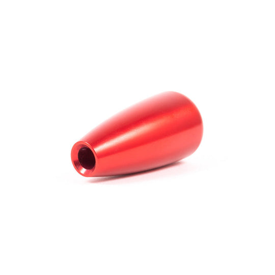 Rennline Billet-Aluminium Defroster-Knopf „Teardrop“ – Porsche 911/912/930 (1965–1989) – Rot/Silber/Schwarz eloxiert