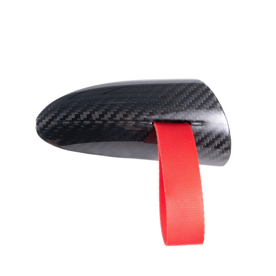 Rennline RS Door Strap Conversion (GT3RS-Style Door Pulls) – Carbon Bezel + Edelstahl-Hardware – Porsche 987/997 Coupé (LHD) – Zugband-Farbe wählbar – Set (links & rechts)