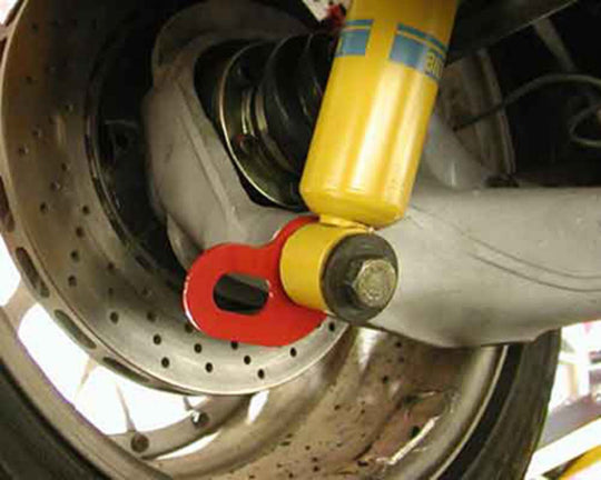 Rennline Tie-Down Set vorne & hinten – Porsche 911 (1969–1989) – Edelstahl, rot pulverbeschichtet, inkl. Hardware