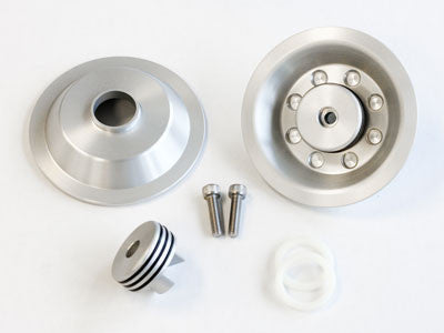 Rennline Aluminium Tür-Lock/Knopf Set (4-teilig) – Porsche 911/964/928 – Farbe & Design wählbar (glatt/perforiert)