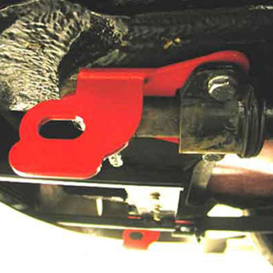Rennline Tie-Down Set vorne & hinten – Porsche 911 (1969–1989) – Edelstahl, rot pulverbeschichtet, inkl. Hardware