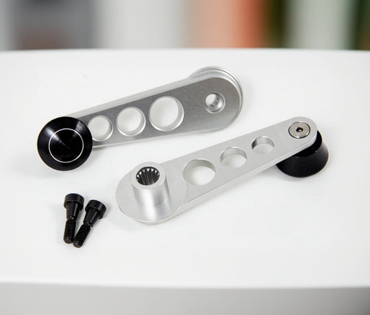 Rennline Billet-Aluminium Fensterkurbeln – Paar – Porsche 911/912/930/914 (1965–1989) mit manuellen Fensterhebern – klar oder schwarz eloxiert
