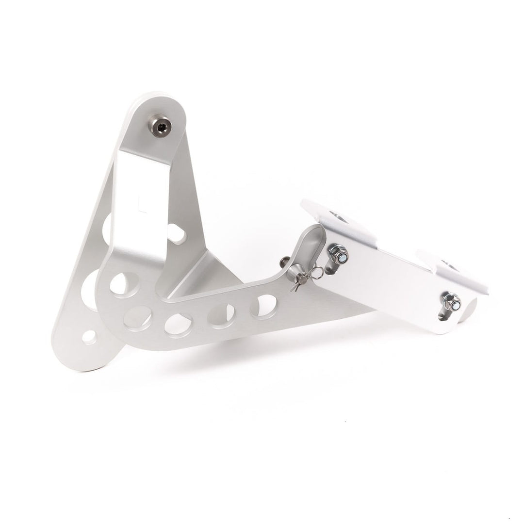 Rennline verstellbare Front-Haubenscharniere – Porsche 911/912/930 (1965–1989) – Billet Aluminium, klar eloxiert, inkl. Hardware (Satz)