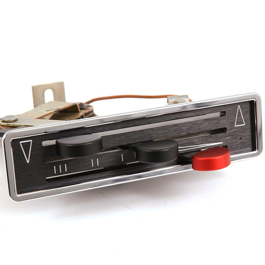 Rennline Billet HVAC Bedienteil / Klimabedienpanel – CNC-gefräst, eloxiert, Micro-LED – Porsche 911/930/912 (1969–1989) – für Backdate-Dash geeignet