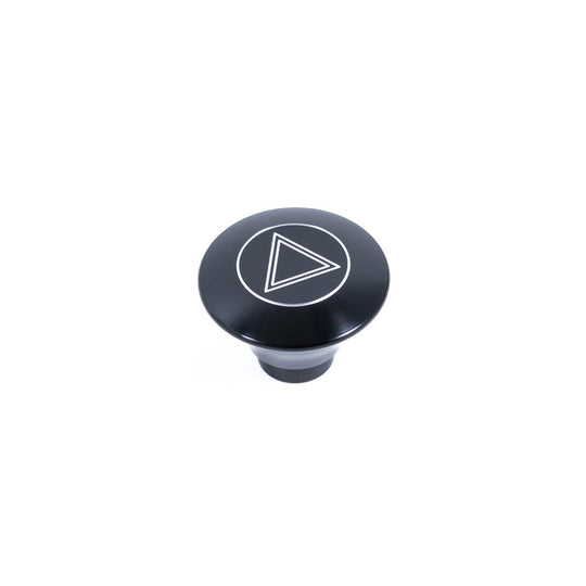 Rennline Billet Dash Knob – Warnblinker-/Hazard-Zugknopf – schwarz eloxiert & lasergraviert – Porsche 911/912 (1965–1969)