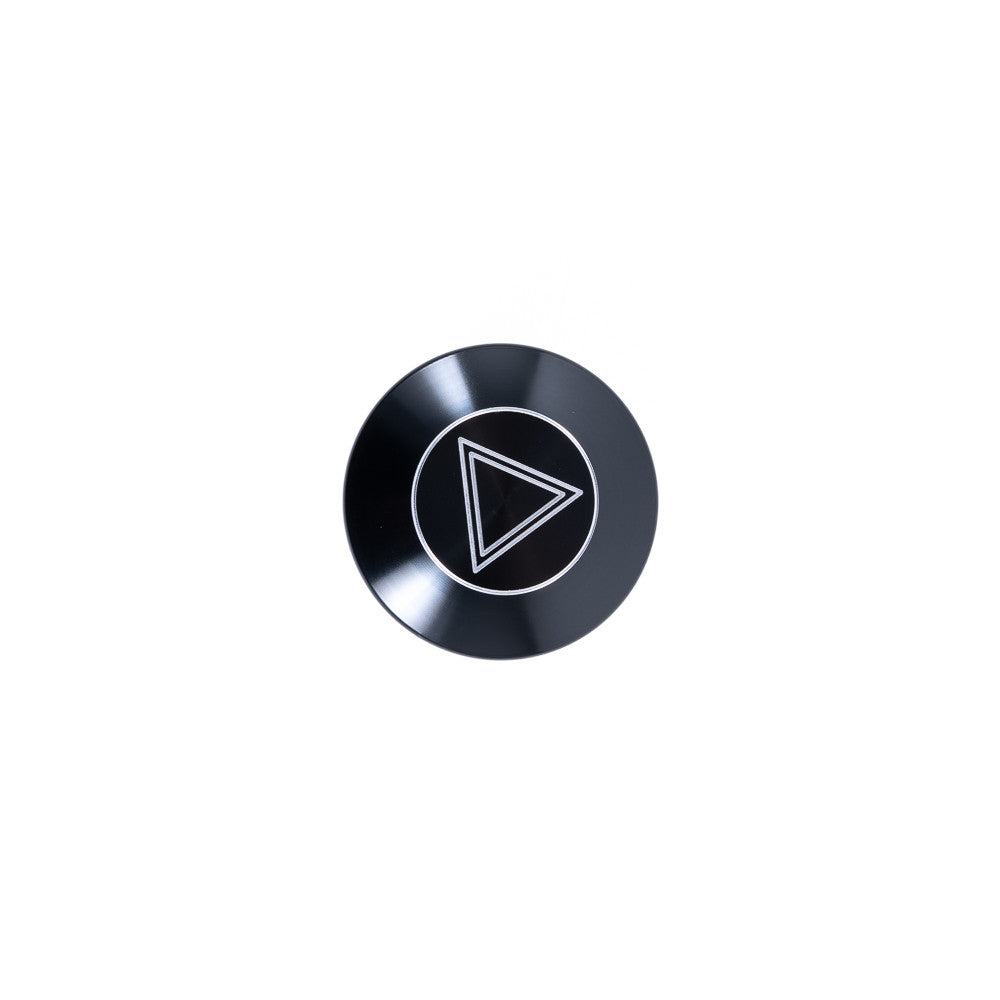 Rennline Billet Dash Knob – Warnblinker-/Hazard-Zugknopf – schwarz eloxiert & lasergraviert – Porsche 911/912 (1965–1969)