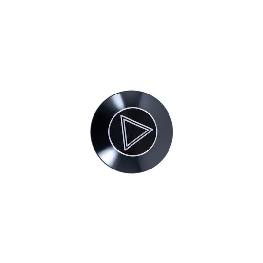 Rennline Billet Dash Knob – Warnblinker-/Hazard-Zugknopf – schwarz eloxiert & lasergraviert – Porsche 911/912 (1965–1969)