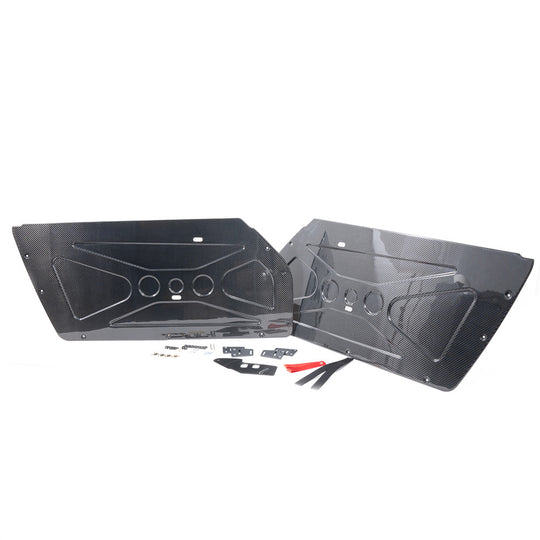 Rennline Carbon RS Türverkleidungen – Door Panel Conversion (Vollcarbon, X-Prägung, inkl. Hardware) – Porsche 911/964 (1974–1994)