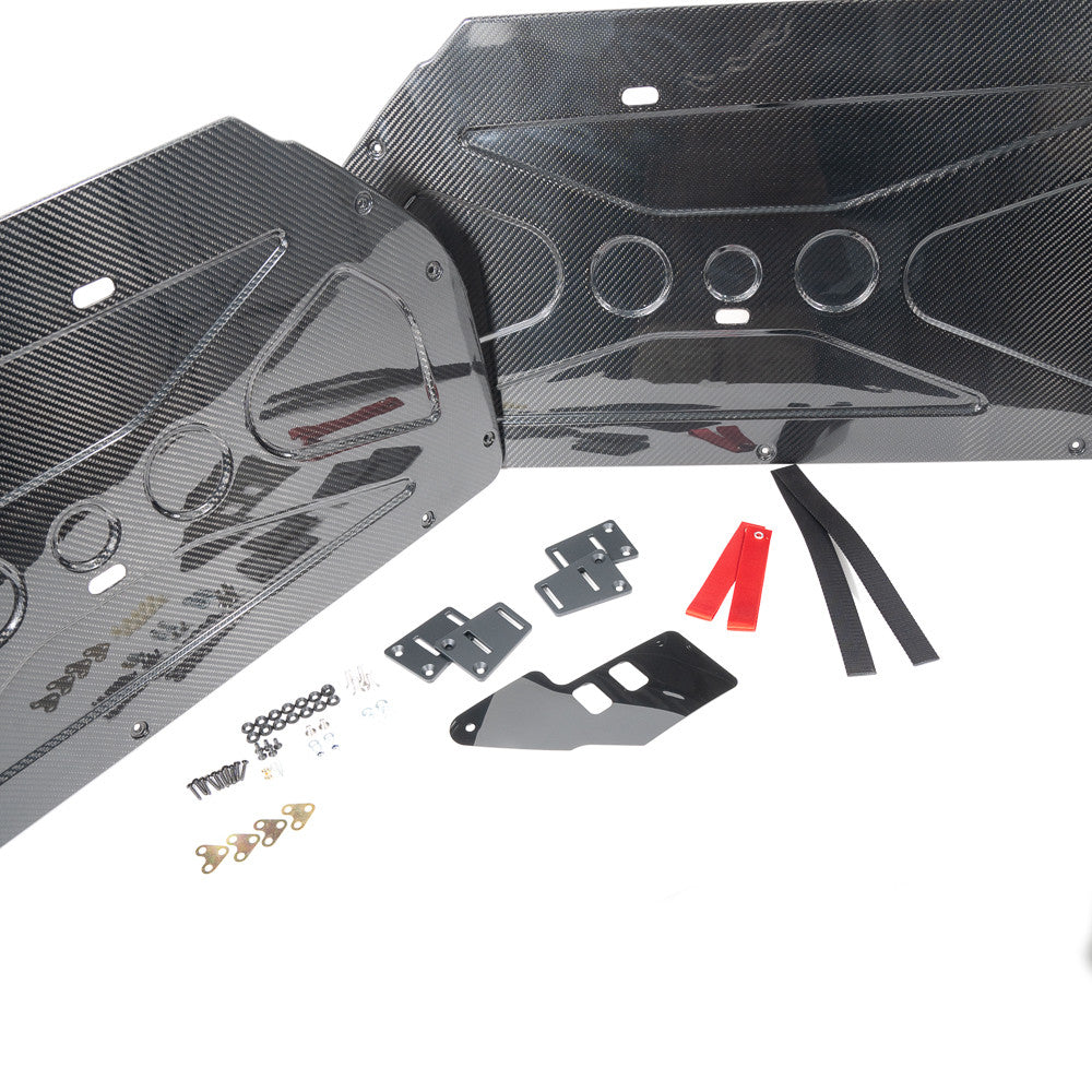 Rennline Carbon RS Türverkleidungen – Door Panel Conversion (Vollcarbon, X-Prägung, inkl. Hardware) – Porsche 911/964 (1974–1994)