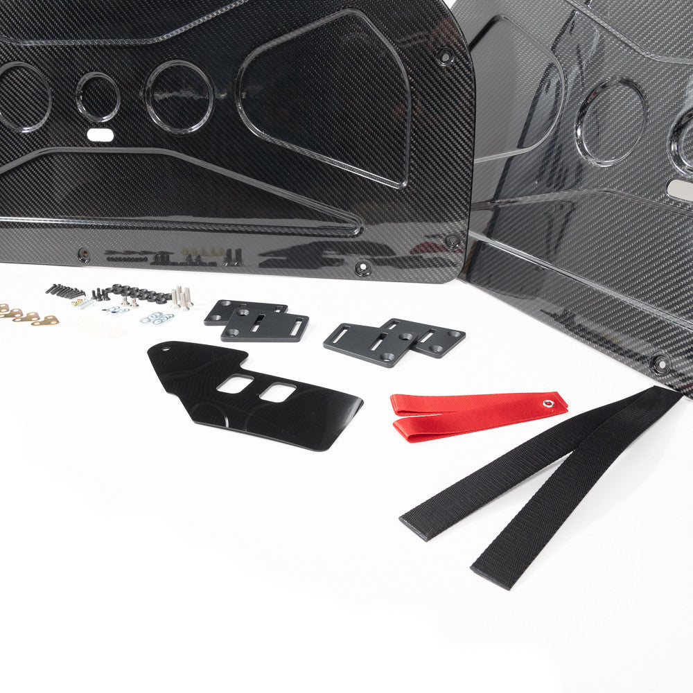 Rennline Carbon RS Türverkleidungen – Door Panel Conversion (Vollcarbon, X-Prägung, inkl. Hardware) – Porsche 911/964 (1974–1994)
