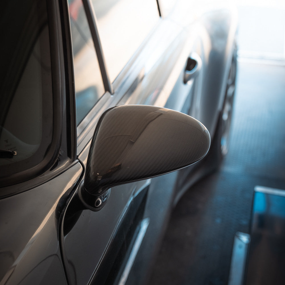 Rennline Carbon Spiegelkappen (Aero Mirrors / Mirror Shells) – OEM-Passform – Porsche 964/993/968/928