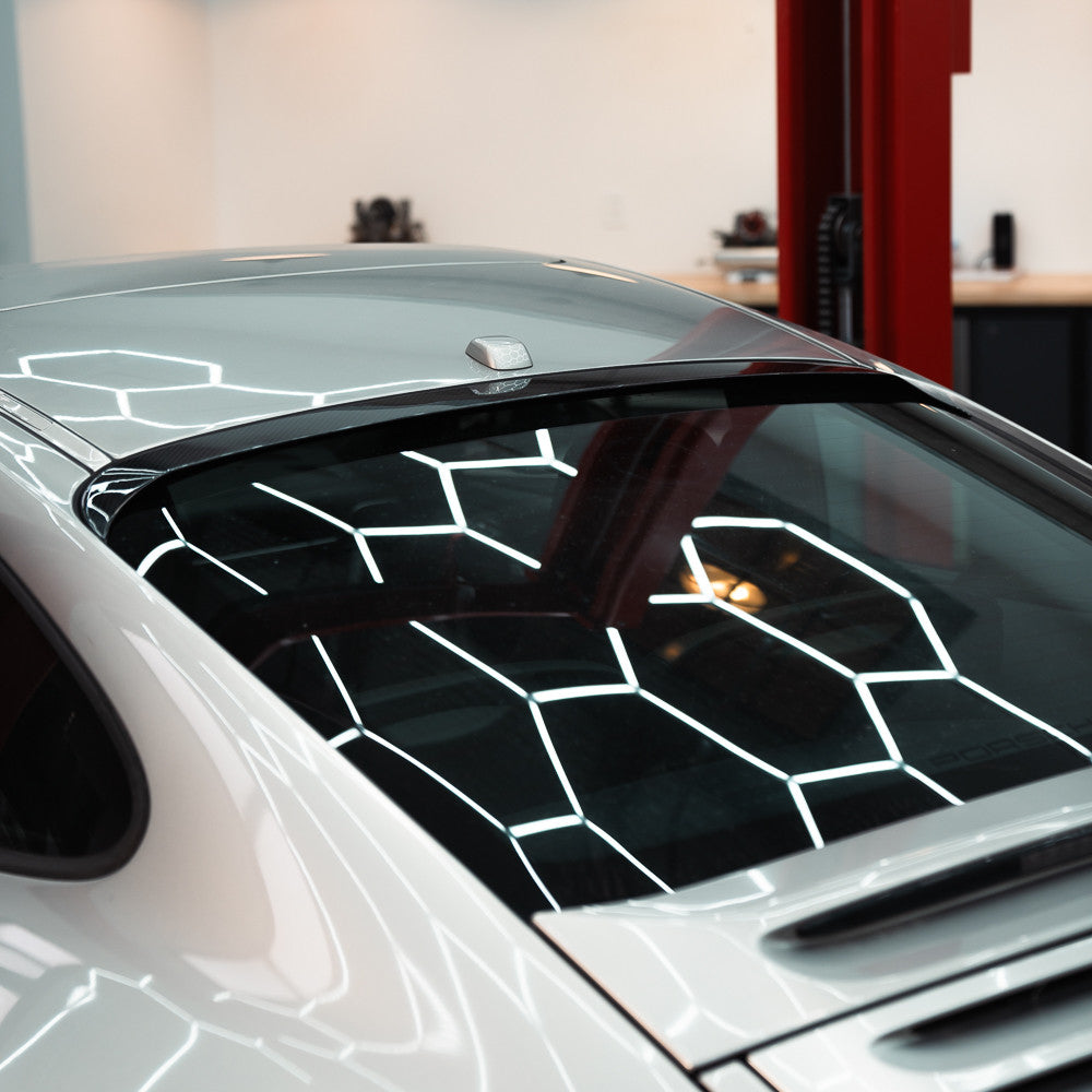 Rennline Carbon Dachspoiler (Roof Spoiler) – Porsche 997 Coupé (2005–2012) – Hochglanz UV-/Hitzeschutz – 3M VHB – OEM+ Look