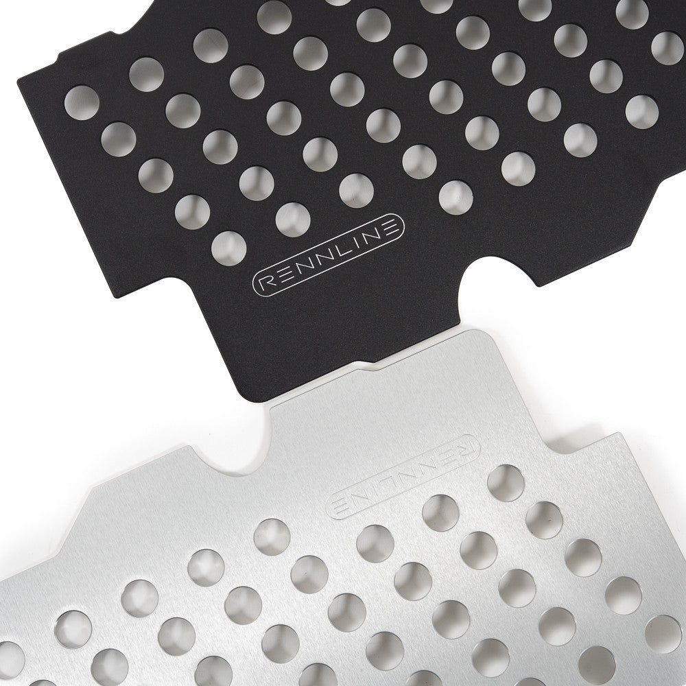 Rennline Aluminium-Fußbrett Beifahrerseite – Porsche 911/912/930 Coupé (1969–1989) – Solid/Perforated, Silber eloxiert oder Schwarz pulverbeschichtet