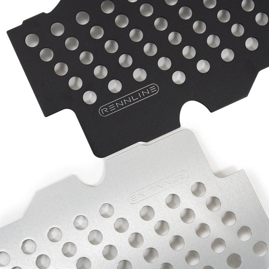 Rennline Aluminium-Fußbrett Beifahrerseite – Porsche 911/912/930 Coupé (1969–1989) – Solid/Perforated, Silber eloxiert oder Schwarz pulverbeschichtet