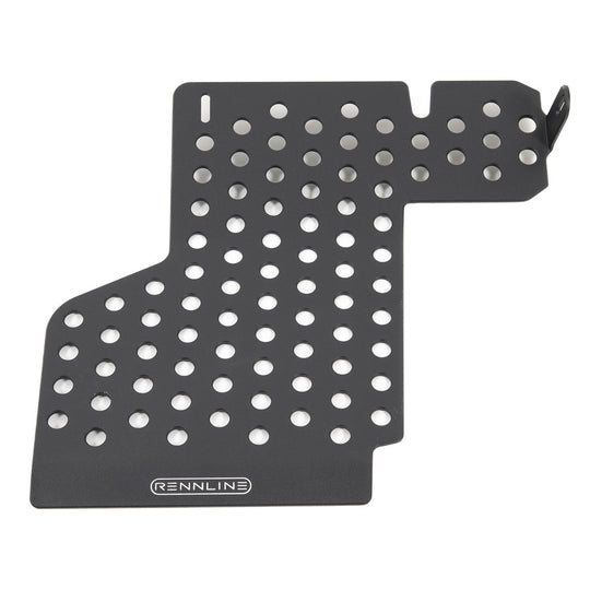 Rennline Aluminium-Floorboard Fahrerseite (perforiert) – Porsche 996/997 & Boxster/Cayman 986/987 – schwarz oder silber