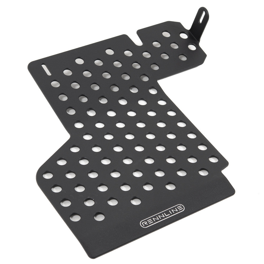 Rennline Aluminium-Floorboard Fahrerseite (perforiert) – Porsche 996/997 & Boxster/Cayman 986/987 – schwarz oder silber