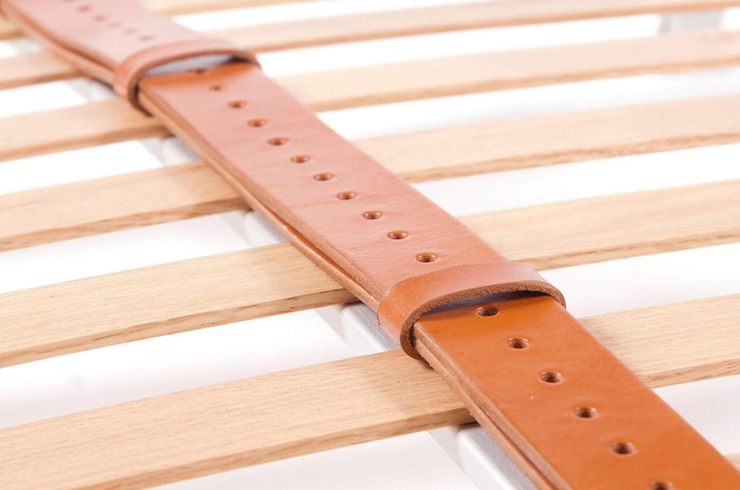 Rennline Vintage Leder-Gepäckträger-Riemen (Paar) für Dachträger – Echtleder, Edelstahl-Schnallen & D-Ringe, verstellbar 40–65"