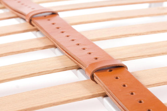 Rennline Vintage Leder-Gepäckträger-Riemen (Paar) für Dachträger – Echtleder, Edelstahl-Schnallen & D-Ringe, verstellbar 40–65"