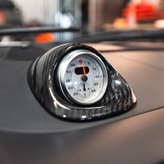 Rennline Carbon Sport-Chrono-Uhrengehäuse – Porsche 997 / 987 Boxster/Cayman – direkter Ersatz für Kunststoffgehäuse
