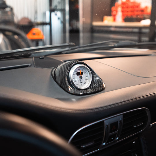 Rennline Carbon Sport-Chrono-Uhrengehäuse – Porsche 997 / 987 Boxster/Cayman – direkter Ersatz für Kunststoffgehäuse