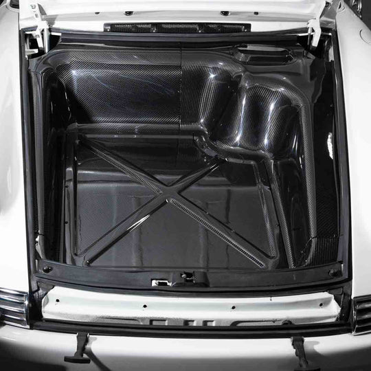 Rennline Carbon Frunk Liner (Kofferraum-Auskleidung) aus Carbonfaser – Porsche 911 (1969–1989) – Ausführung wählbar (Long/Short Nose, Bremsen, Finish)