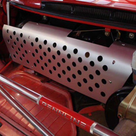 Rennline Gebläsemotor-Abdeckung aus eloxiertem Aluminium – Porsche 911/912/930 (1977–1989, mit Bremskraftverstärker)