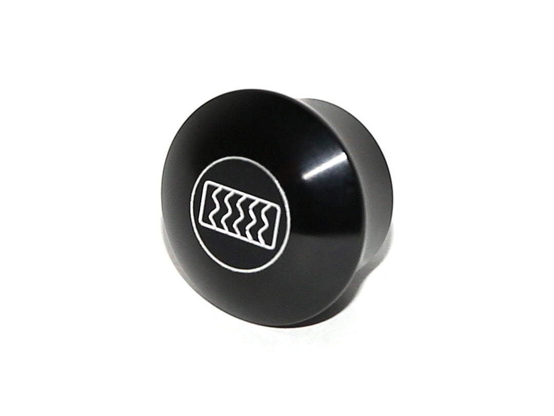 Rennline Billet Dash Knobs – Armaturenbrett-Knöpfe (Auswahl) – schwarz eloxiert & graviert – Porsche 911/912/914 (1965–1989)