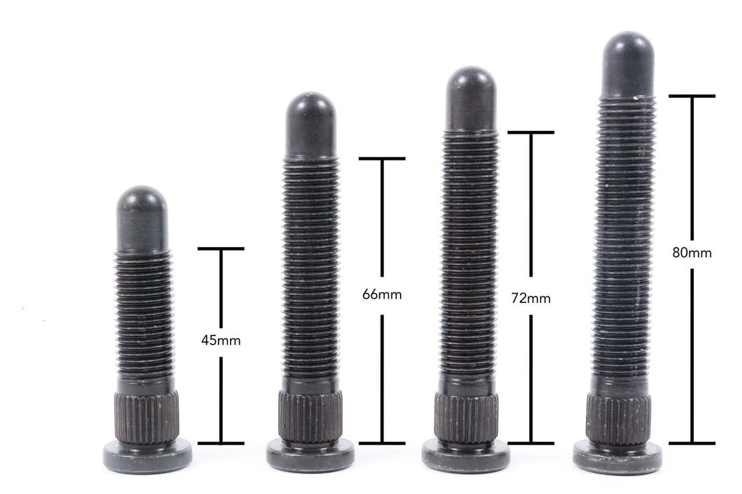 Rennline Press-In Radstehbolzen (Einpress-Stehbolzen) M14x1,5 – Längen 45/66/72/80 mm – Porsche 911/930/964/993