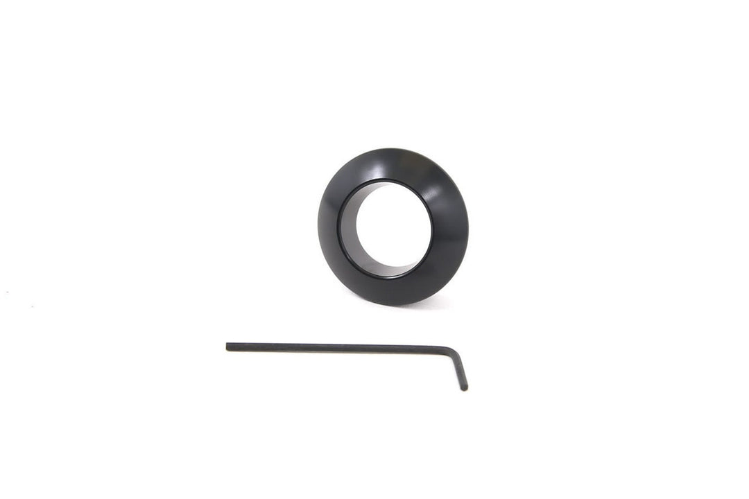 Rennline Billet Dash Knob – Handschuhfach/Glove Box – schwarz eloxiert & graviert – Porsche 911/912/914 (1967–1989)