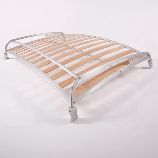 Rennline Vintage Dachträger (CNC) für Porsche 911/912/930/964/993 (1965–1998) – 6061 Aluminium & Eichenholz-Lamellen – Clear Anodized oder Schwarz