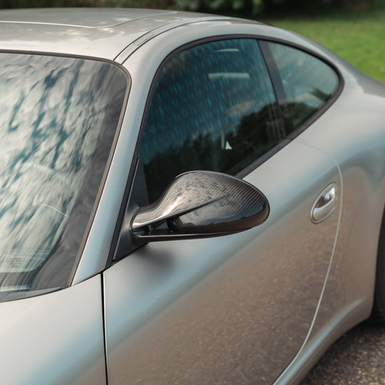 Rennline Carbon Außenspiegelkappen (Mirror Shell Set) – Porsche 997 / 987 – Variante 997.1/987.1 oder 997.2/987.2 – OEM-Fit – Austausch mit Serien-Hardware