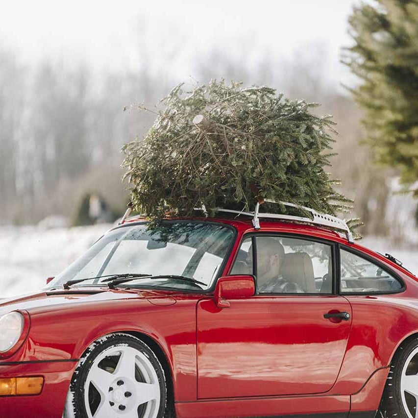 Rennline Vintage Dachträger (CNC) für Porsche 911/912/930/964/993 (1965–1998) – 6061 Aluminium & Eichenholz-Lamellen – Clear Anodized oder Schwarz