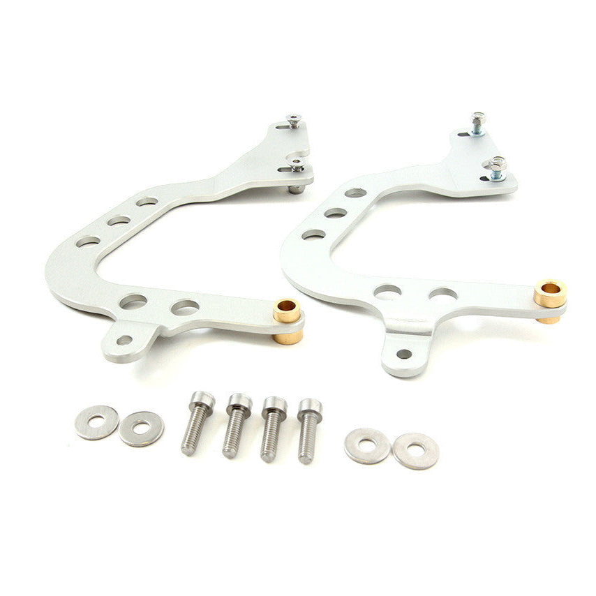 Rennline verstellbare Heckdeckel-Scharniere – Porsche 964/993 (1989–1998) – Billet-Aluminium, klar eloxiert, Variante „Early/Late“