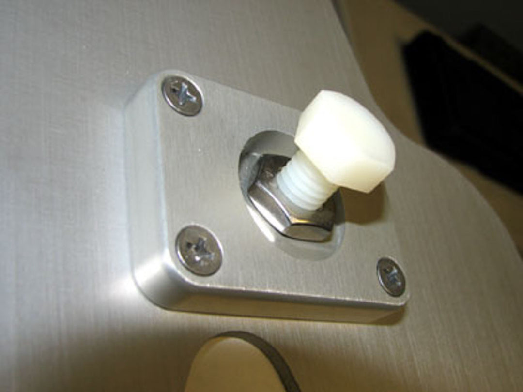 Rennline Alu-Gasanschlag / Throttle Stop – Porsche 911/912/930 (1965–1973) & 914 (1969–1975) – mit Nylon-Einstellschraube, Farben Schwarz/Rot/Silber