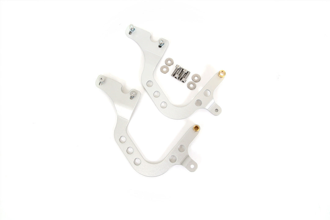 Rennline verstellbare Heckdeckel-Scharniere – Porsche 964/993 (1989–1998) – Billet-Aluminium, klar eloxiert, Variante „Early/Late“