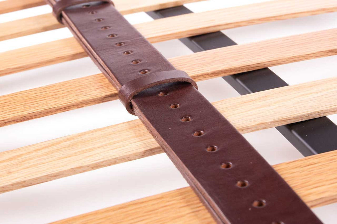 Rennline Vintage Leder-Gepäckträger-Riemen (Paar) für Dachträger – Echtleder, Edelstahl-Schnallen & D-Ringe, verstellbar 40–65"