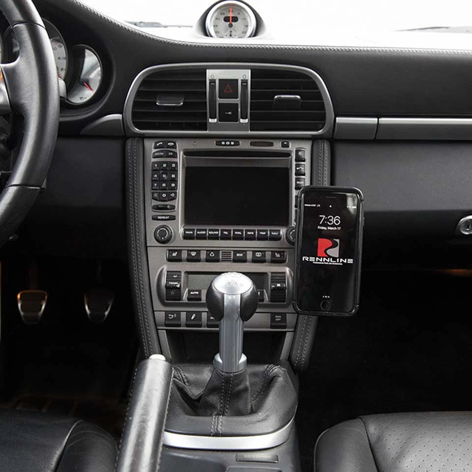 Rennline ExactFit Magnetische Handyhalterung – Porsche 997 / 987 Boxster & Cayman – Dash Mount – Linkslenker – mit oder ohne kabellose Ladefunktion