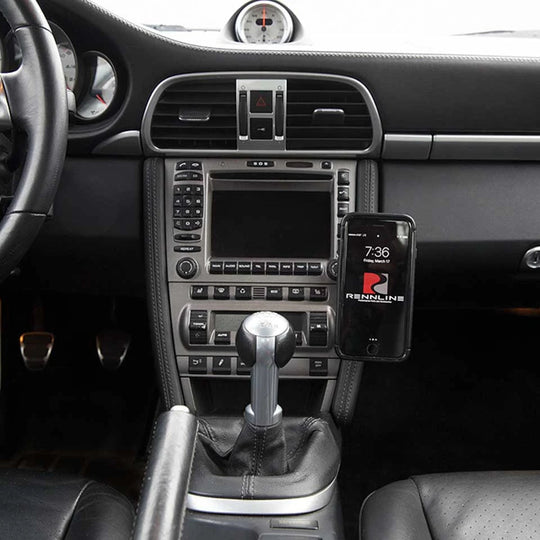 Rennline ExactFit Magnetische Handyhalterung – Porsche 997 / 987 Boxster & Cayman – Dash Mount – Linkslenker – mit oder ohne kabellose Ladefunktion