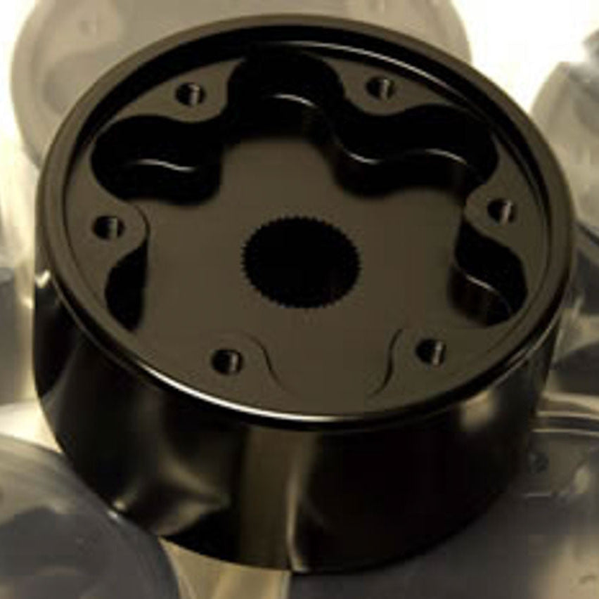 Rothsport Lenkradnaben-Adapter für Quick-Release (Auswahl 1965–1973 / 1974–1989) – CNC 6061 Aluminium, Schwarz glänzend eloxiert