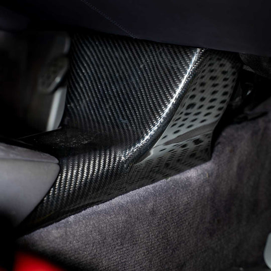 Rennline GT3-Style Carbon Mittelkonsole Delete (Center Console Delete) – Porsche 986 Boxster / 996 – mehr Beinfreiheit – Hochglanz