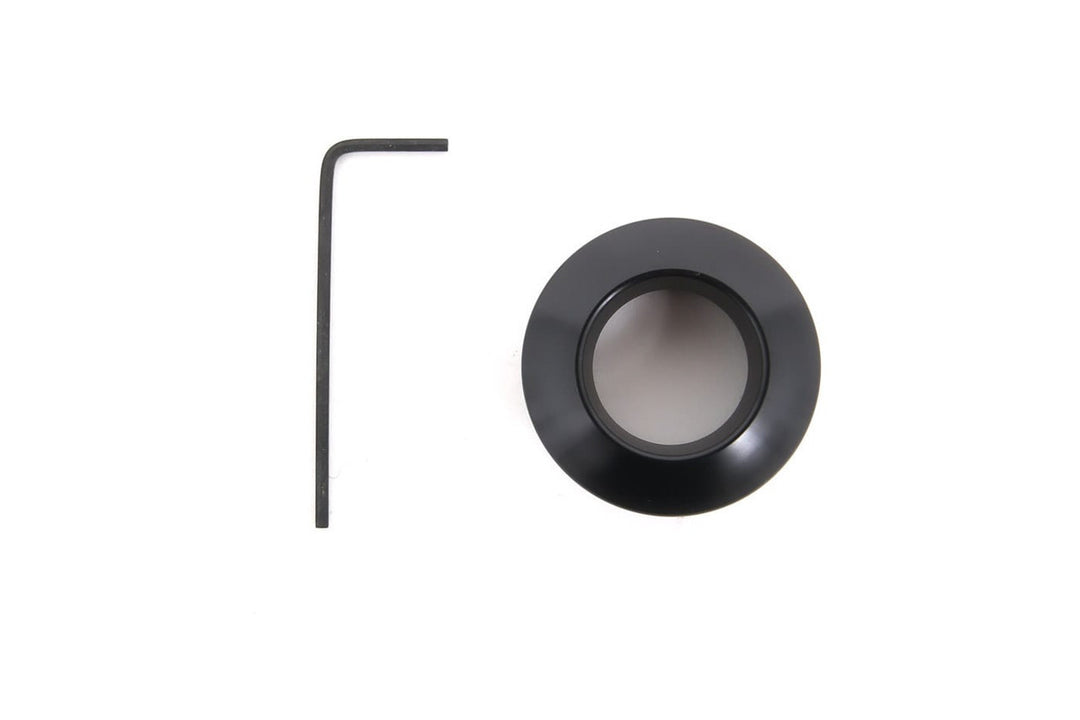 Rennline Billet Dash Knob – Handschuhfach/Glove Box – schwarz eloxiert & graviert – Porsche 911/912/914 (1967–1989)