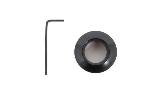 Rennline Billet Dash Knob – Handschuhfach/Glove Box – schwarz eloxiert & graviert – Porsche 911/912/914 (1967–1989)