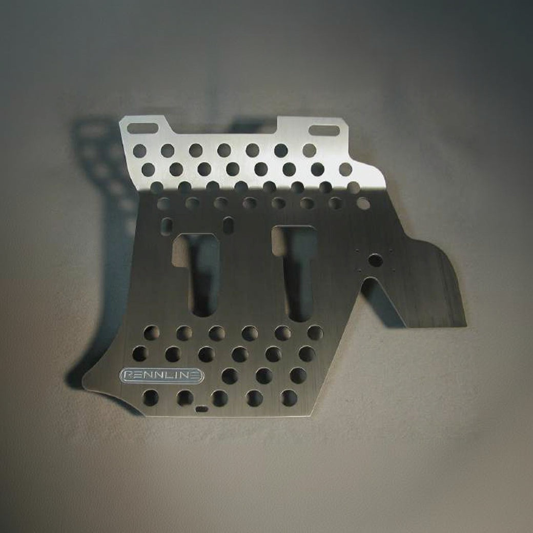 Rennline Aluminium-Fußbrett Fahrerseite – Porsche 911/912 Coupé (1965–1973) – Solid/Perforated, Silber eloxiert oder Schwarz pulverbeschichtet