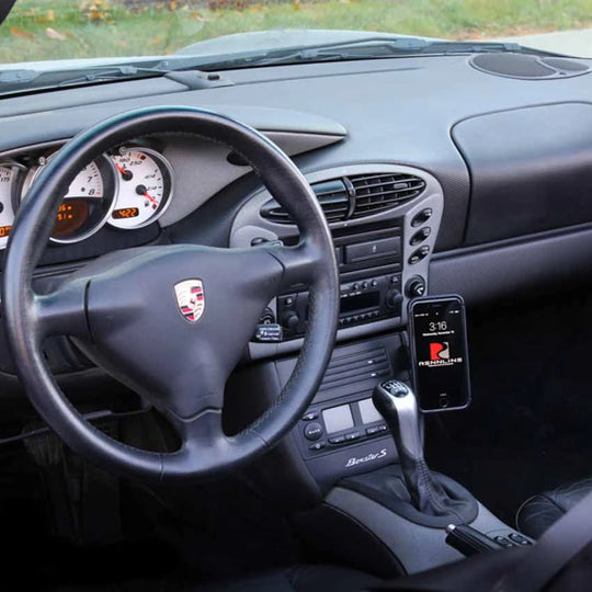Rennline ExactFit Magnetische Handyhalterung – Porsche 996 / 986 Boxster – Dash Mount – Linkslenker – mit oder ohne kabellose Ladefunktion