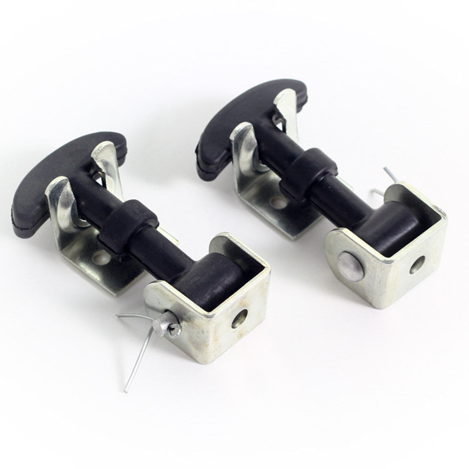 Rennline Rubber Bonnet/Boot Hooks – kleine Gummi-Hauben-/Deckelhalter (Set/2) im 911 RSR & 911 ST Stil – 3,5" x 1"