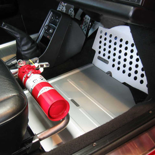 Rennline Track Mat Set Fahrer & Beifahrer – Porsche 911/912/930 (1965–1989) – eloxiertes Aluminium