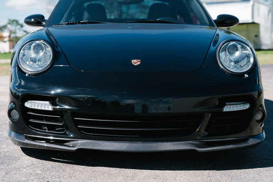 Rennline Carbon Frontlippe (Front Bumper Lower Lip) – Porsche 997 Turbo / (auch 997 C4S laut Händler) – OEM-Befestigungspunkte – OEM+ Look