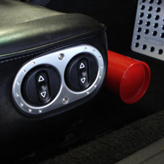 Rennline Aluminium Sitzschalter-Blenden (Set/2) (I25) – Porsche 911/964/993/928/944 (1978–1998) mit elektrischen Sitzen (2-Schalter) – Farbe wählbar