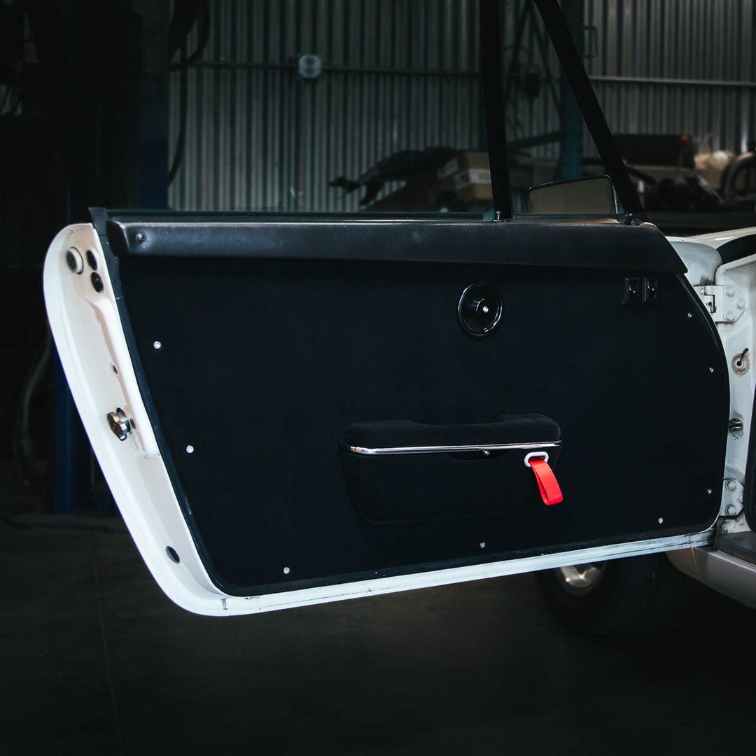 Rennline RS Türverkleidungen Umrüstkit (Set) – Porsche 911/964 – ABS vakuumgeformt, beflockt, inkl. Armlehnen/Stauraum, Zugschlaufen & Hardware